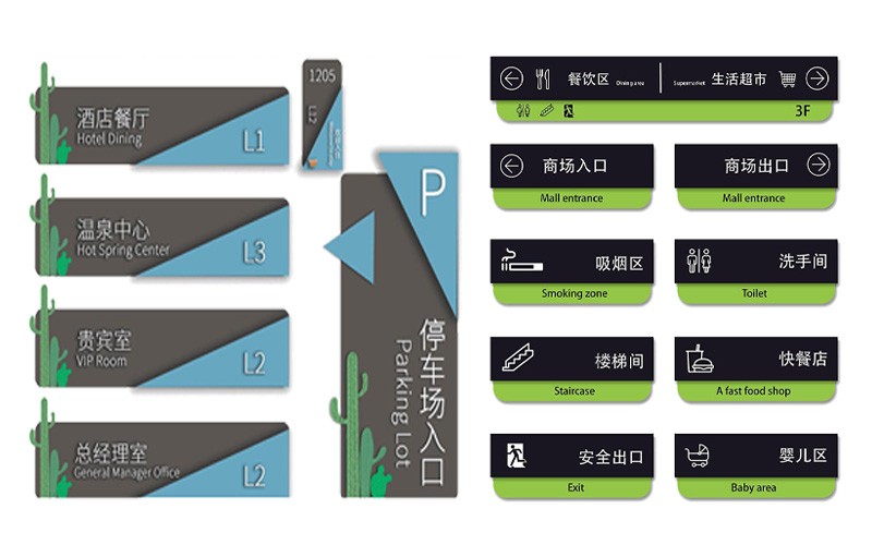 模板合集-公共空间导视标识标牌科室牌